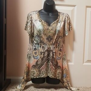 World Unity Embellished Top NWOT